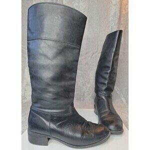Blondo Womens Black Leather Waterproof Tall Riding Boots Size 9 B Made in Canada